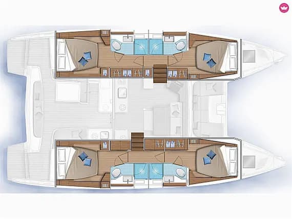 Lagoon 46 in Paros port - Photo 2