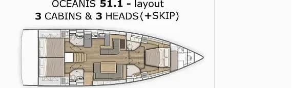 Oceanis 51.1 in Sukošan / D-Marin Dalmacija Marina - Photo 2