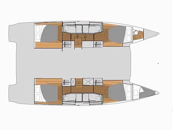 План на палубата на Elba 45 in Tortola / Road Town / Fort Burt Marina