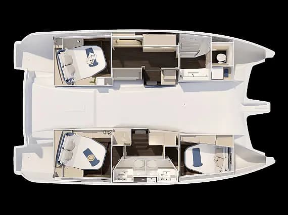 Planul punții pentru New 41 in Mallorca / Palma de Mallorca / La Lonja Marina Charter