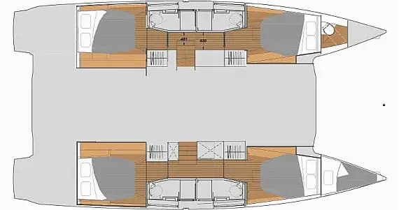 Elba 45 in Preveza Main Port 的甲板布局图