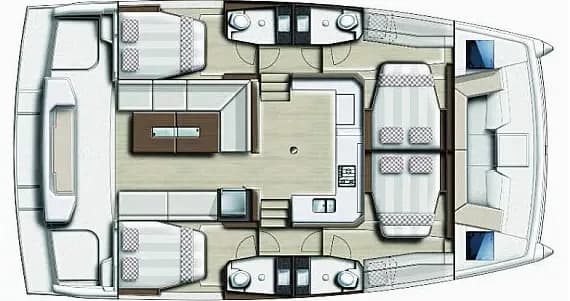 Deck plan of Bali Catspace in Sardinia / Olbia / Marina di Olbia