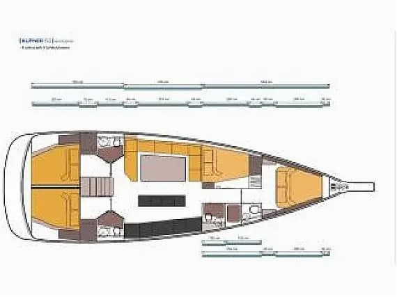 Piano di coperta di D&D Kufner 50 in Marmaris / Albatros Marina