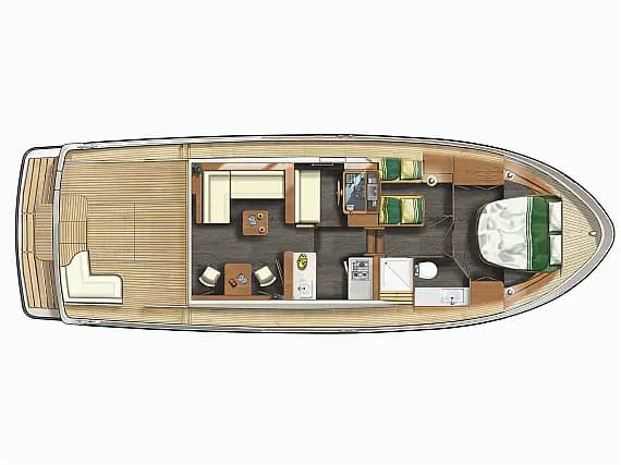 Deck plan of Linssen Grand Sturdy 40.9 Sedan in Kinrooi / Jachthaven De Spaanjerd