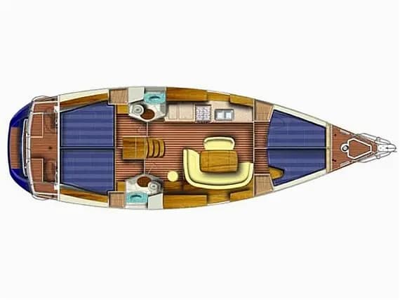 Deck plan of Sun Odyssey 45 in Nikiti - Chalkidiki / Nikiti