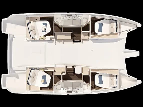 Planul punții pentru New 44 in Mallorca / Palma de Mallorca / La Lonja Marina Charter