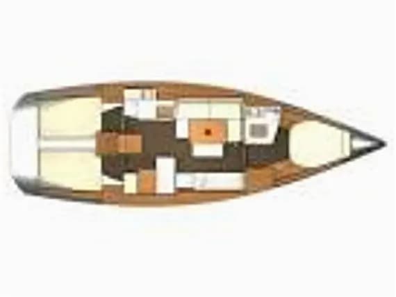 Deck plan of Dufour 405 in San Pietro / Carloforte