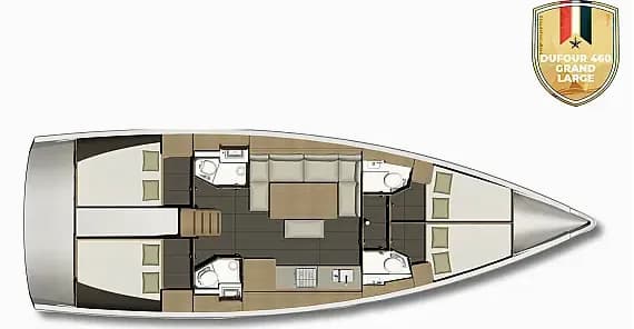 Dufour 460 Grand Large in Rogoznica / Marina Frapa - Photo 2