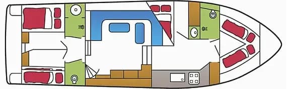 Deck plan of De Drait Stabila 1320 in Drachten / Jachthaven Drachten de Drait