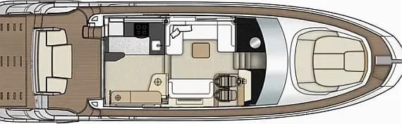 Deck plan of Azimut 55 in Eden Island / Mahe, Victoria / Eden Island Marina