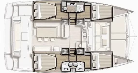 תוכנית הסיפון של Bali 4.1 in Marmaris / Netsel Marmaris Marina