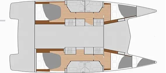 Planul punții pentru Isla 40 in Fethiye / Yacht Classic Hotel