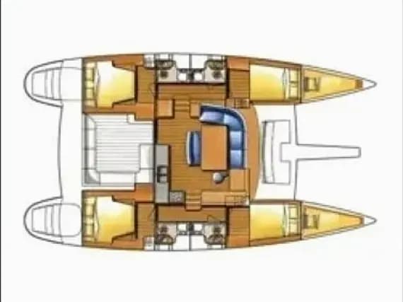Planul punții pentru Lagoon 400 S2 in La Spezia / Porto Mirabello