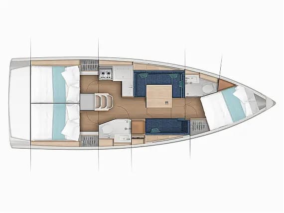 Sun Odyssey 380 in Split / ACI Marina Split - Photo 2