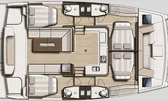 План на палубата на Bali Catspace in Preveza Main Port
