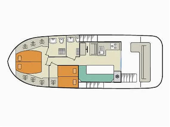 Deck plan of Liberty in Castelnaudary  / Castelnaudary
