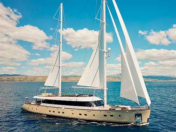 Motor sailer in Split / Port of Split / West Harbour - Photo 1