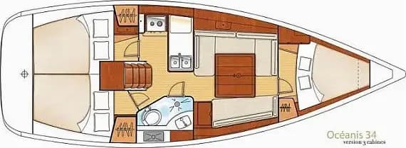 Oceanis 34 in Krk / Punat / Marina Punat - Photo 2